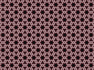 Intricate geometric pattern with stars, hexagons, and maroon accents.