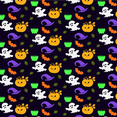 seamless background with skulls