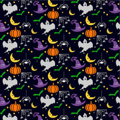 seamless floral pattern halloween