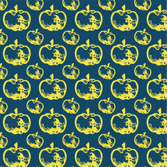 Halloween Pumpkin Pattern Seamless Background