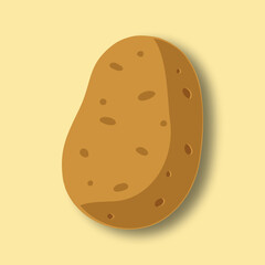 a detailed 2D potato design