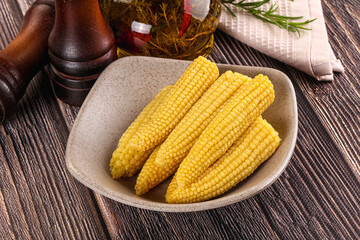 Canned baby mini corn cob