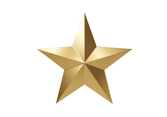 Obraz premium Gold Star Graphic: Five-Pointed Star Design Element on white background