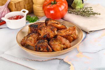 Grilled pork neck meat shashlik