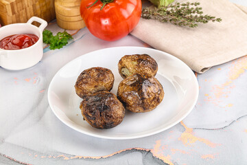 Baked potato barbecue with skin