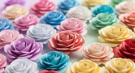 Colorful Handmade Ribbon Roses Collection.