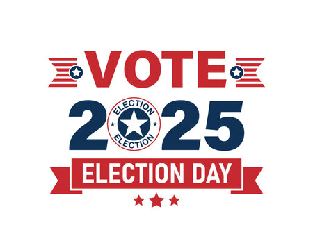 Vote 2025 Election Day Vector Design