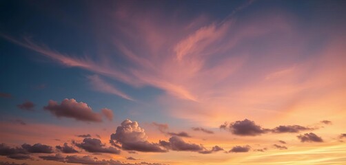 Obraz premium Timelapse of clouds and sky changing colors throughout the day, majestic, night