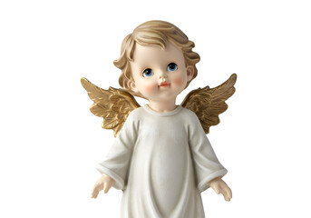 Cherubic Angel Figurine: Heavenly Home Decor on white background