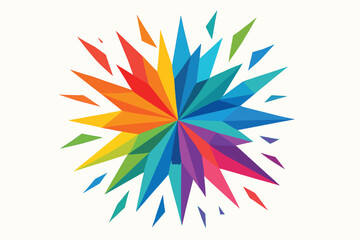 Prismatic Polygon Burst Abstract Design