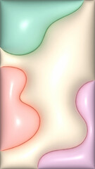 Colorful Abstract Fluid Shapes Background. Modern abstract background with smooth fluid shapes in pastel colors. Perfect for wallpapers, posters, web design, branding, and digital art projects
