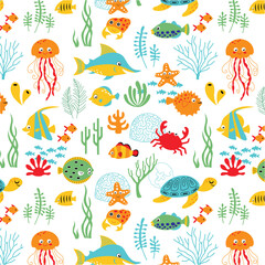 fish life in the sea.eps