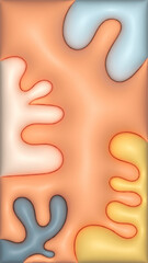 Colorful Abstract Fluid Shapes Background. Modern abstract background with smooth fluid shapes in pastel colors. Perfect for wallpapers, posters, web design, branding, and digital art projects