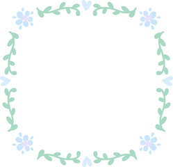 Floral Border Frame Illustration