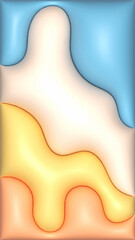 Colorful Abstract Fluid Shapes Background. Modern abstract background with smooth fluid shapes in pastel colors. Perfect for wallpapers, posters, web design, branding, and digital art projects