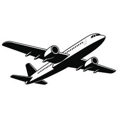 airplane on white background