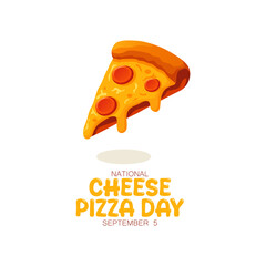 Vector graphic of National Cheese Pizza Day ideal for National Cheese Pizza Day celebration.