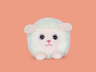Round Plush Sheep Toy Soft Fluffy Stuffed Animal