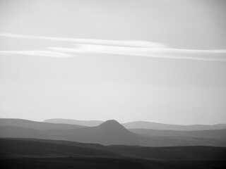 Slemish Mountain, County Antrim, Northern Ireland in Black and White