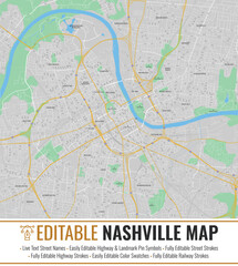Editable Nashville Map