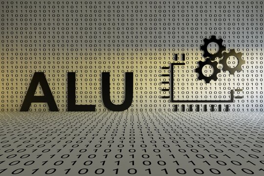 ALU concept text sunlight 3D illustration