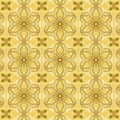 seamless yellow floral pattern
