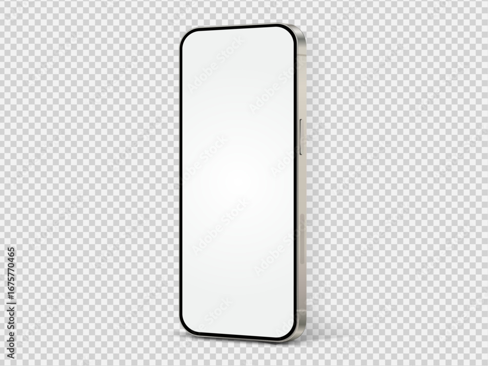 Aufkleber realistic smartphone mockup. mobile phone vector with isolated on white background. device front vie