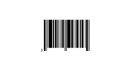 Barcode image product identification scan code retail upc symbol data matrix inventory management tool on transparent background