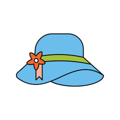 Pamela  lineal color line icon with white background vector stock illustration