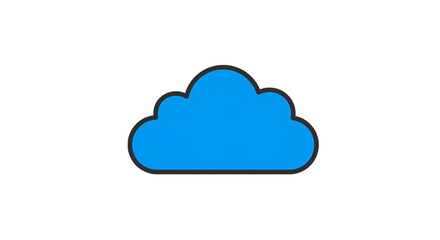 Obraz premium Blue cloud icon digital cloud computing cloud storage data cloud network cloud symbol technology on transparent background