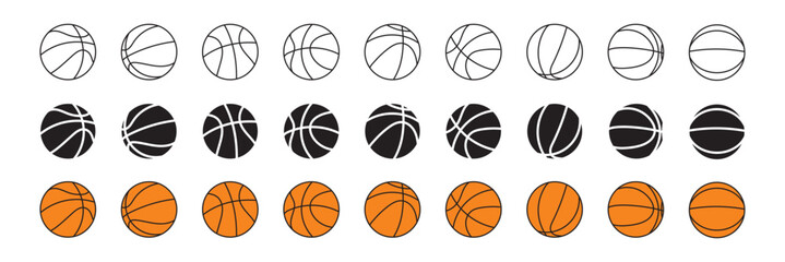 basketball  sport equipment solid  icon . Basketball logo vector icon . eps 10 