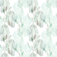 Watercolor floral seamless pattern