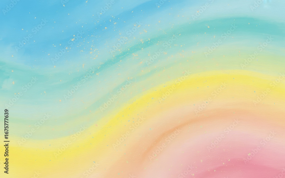 Poster soft pastel watercolor gradient with subtle texture and flowing color transitions
