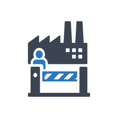Factory Security Checkpoint Icon