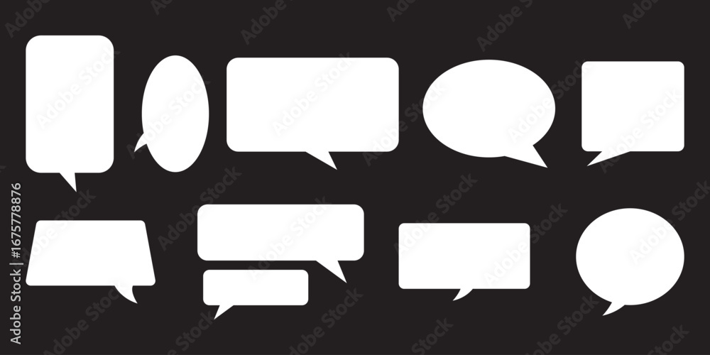 Poster set of yellow speech bubble collection .set of yellow speech bubble cartoon box icon set . speech bu