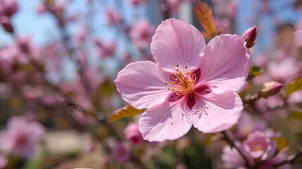 Beautiful pink flower of Sakura,Thailand