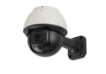 PTZ Dome Security Camera: Surveillance System Equipment for Enhanced Protection on white background