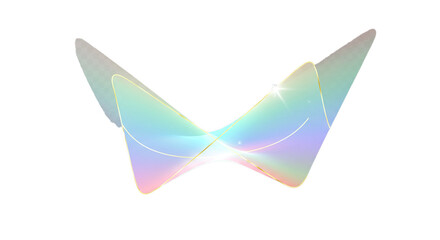 Naklejka premium Abstract holographic background design iridescent texture gradient rainbow light effect graphic art wallpaper on transparent background