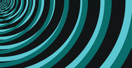 Abstract swirling teal and black concentric circles creating a hypnotic vortex effect.