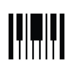 Abstract black and white piano keyboard pattern