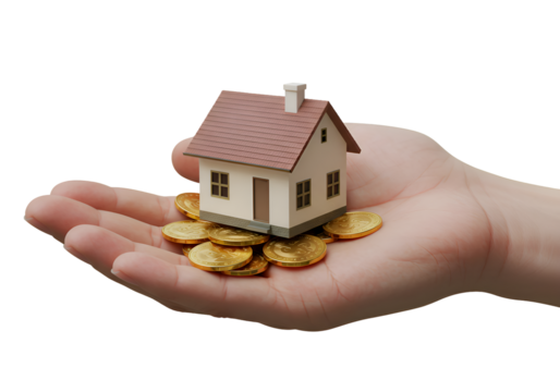 Real Estate Investment: Home Ownership, Property Values, Financial Security, Affordable Housing, Mortgage Rates on white background