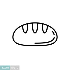 Fresh Bread Loaf Vector Icon