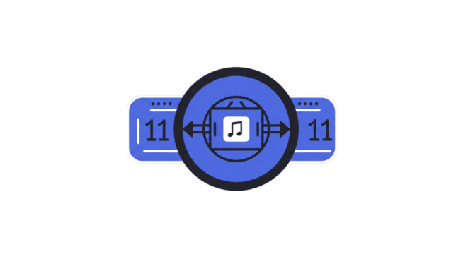 Music note icon media player application interface vector graphic design illustration element audio symbol on transparent background