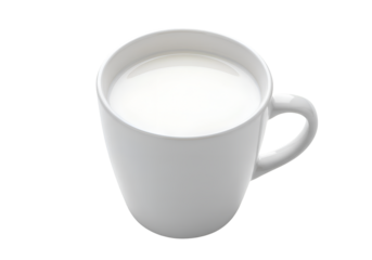A Cup of Milk: Refreshing and Nutritious on white background