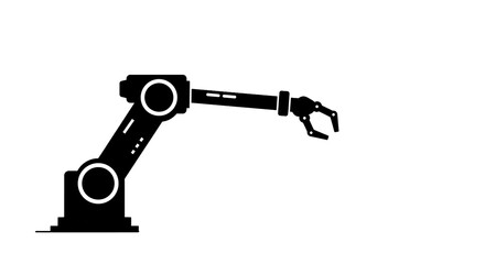 Robotic arm automation industry manufacturing industrial technology innovation future design concept on transparent background
