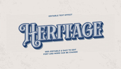 Easy to edit Victorian vintage text effect © Muh