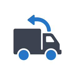 Reverse Trucking Logistics Icon