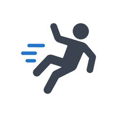 Slipping Accident Danger icon