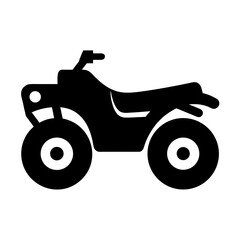 Black silhouette of an all terrain vehicle or quad bike © Graphics Dot