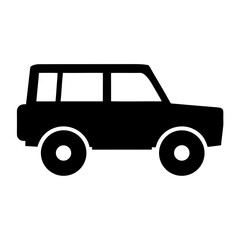 Classic off road vehicle silhouette for outdoor adventures